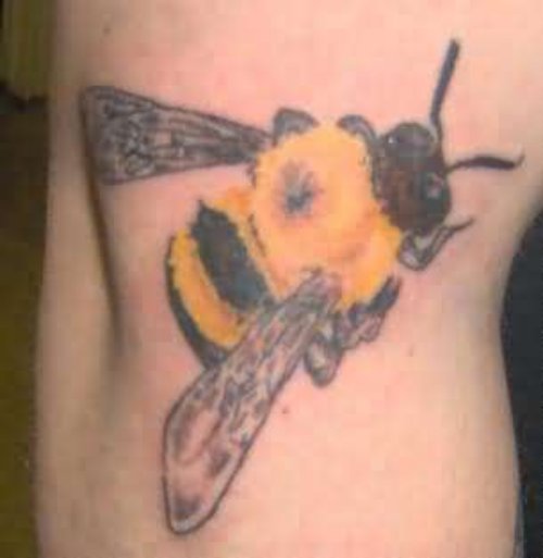 Bumble Bee Flying Tattoo