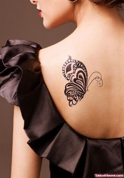 Butterfly Back Shoulder Tattoo