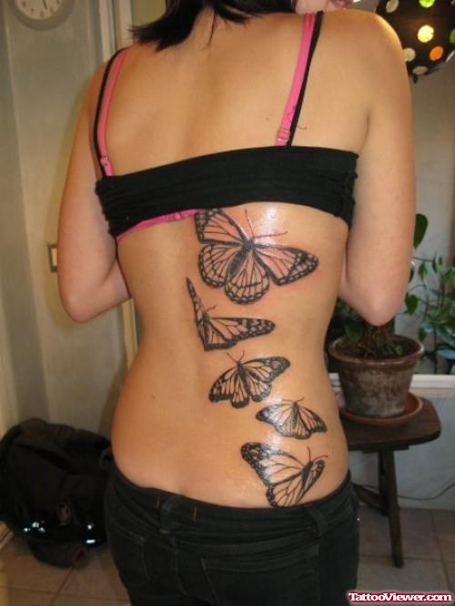 Lower Waist Butterfly Tattoos