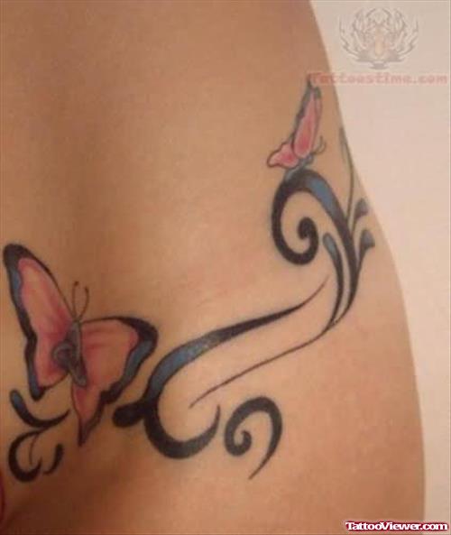 Butterflies Tattoos On Hips