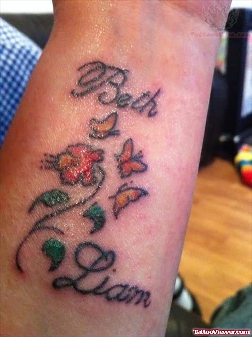 Beth Liam - Butterfly Tattoo On Wrist