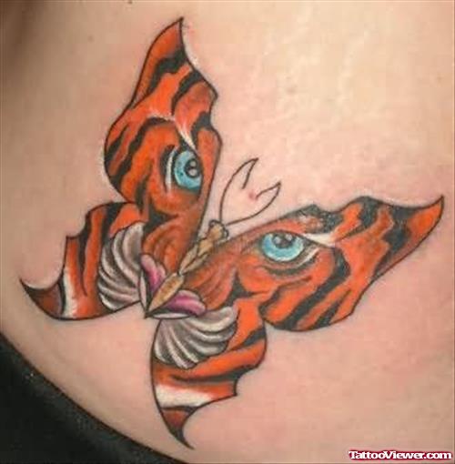 Tiger Butterfly Tattoo Design
