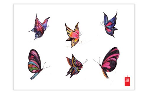 Colored Butterfly Tattoos Designs