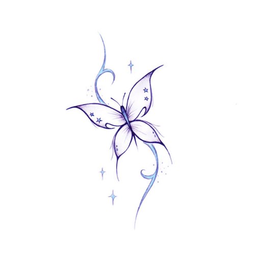 small Butterfly Tattoo Design