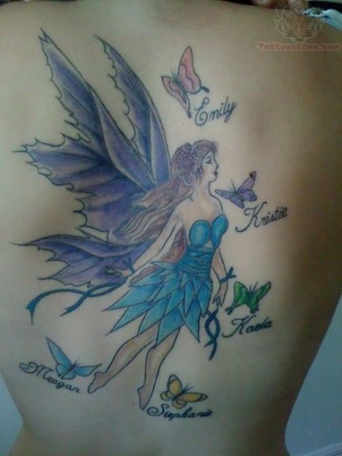Fairy And Butterflies Tattoo