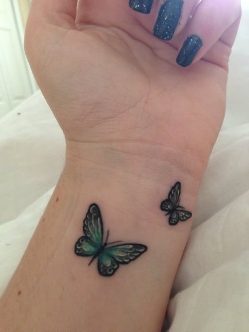 Nice Butterfly Tattoos On Wrist