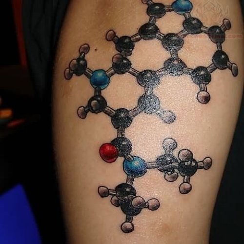 Molecule Caffeine Tattoo