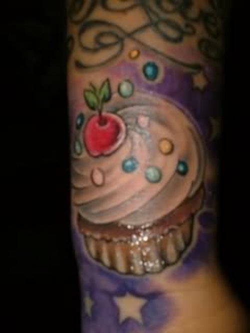 Cake Tattoo For Arm
