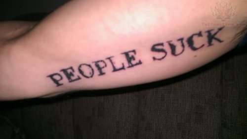 People Suck Tattoo On Muscles