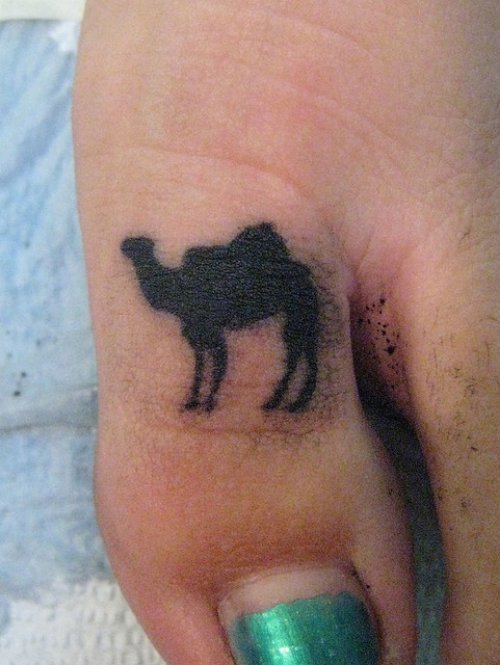 Beautiful Black Camel Tattoo