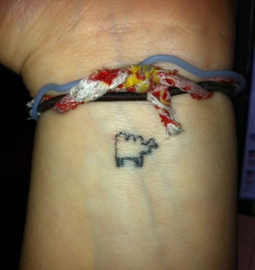 Minimal Camel Tattoo On Wrist