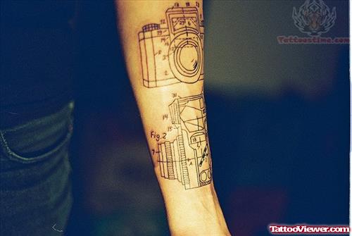 Camera Tattoo On Arm