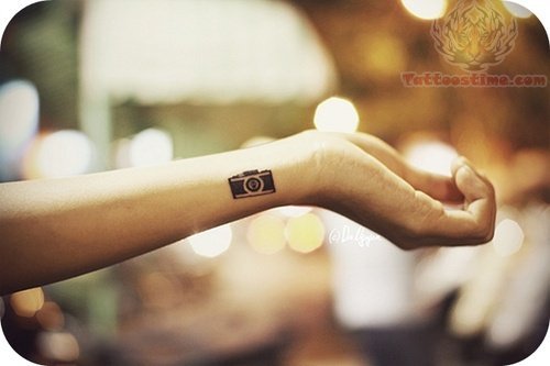 Photography Small Camera Tattoo On Wrist