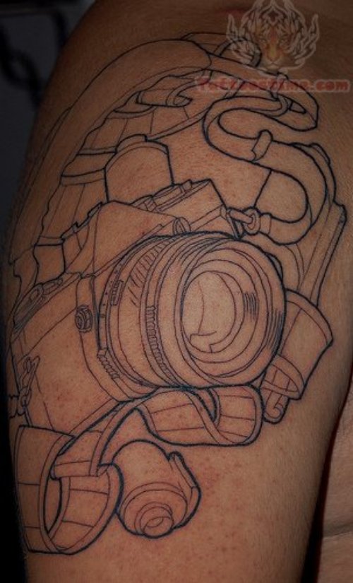 Camera And Film Tattoo