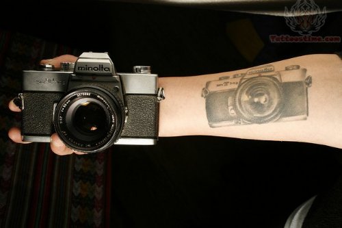 Minolta Camera Tattoo