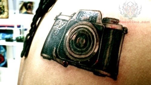 Black Photography Camera Tattoo