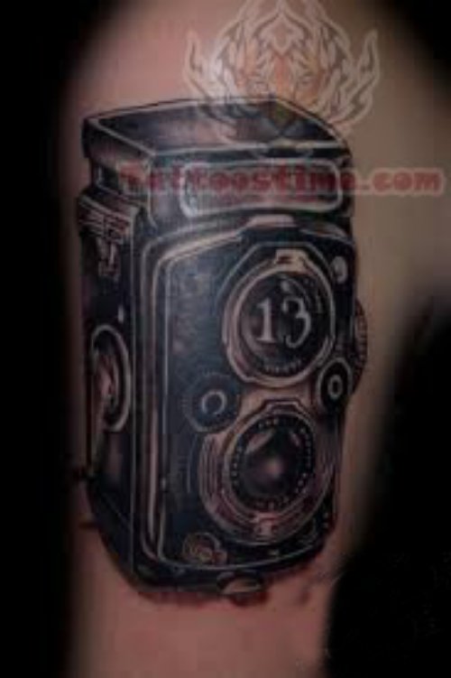 Numbered Camera Tattoo