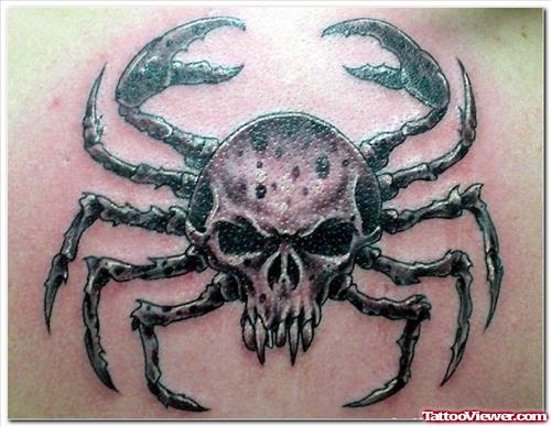 Skull Crab Cancer Tattoo