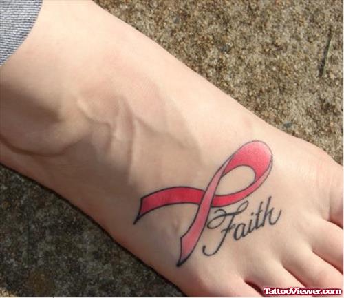 Faith Breast Cancer Ribbon Tattoo
