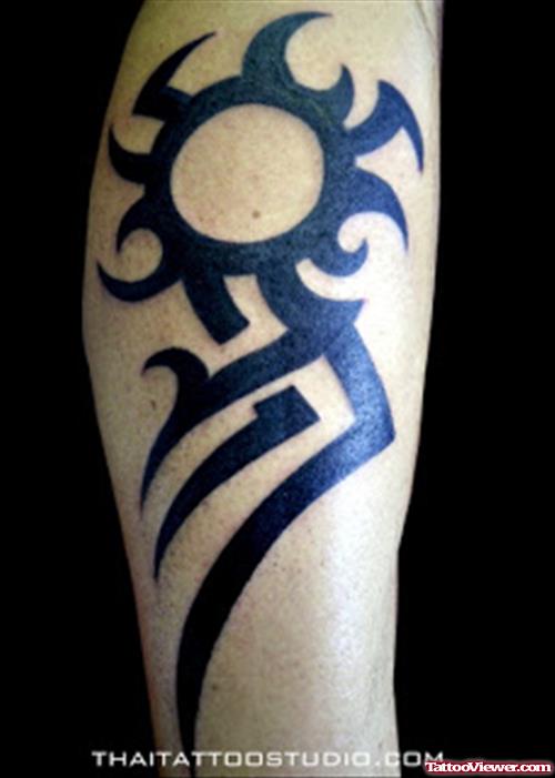 Black Tribal Zodiac Cancer Tattoo