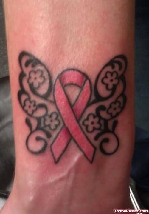 Pink Ribbon Cancer Tattoo