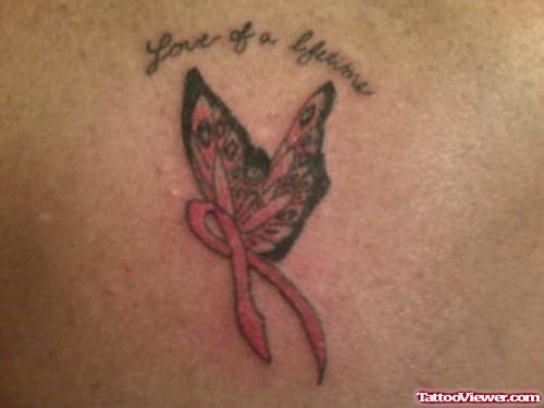 Cancer Butterfly Tattoo On Back