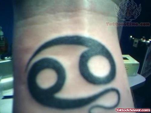 Stylish Cancer Zodiac Tattoo