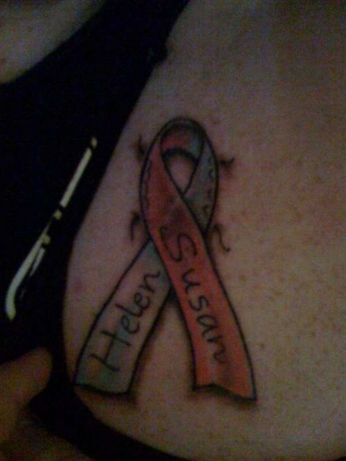 Helen Susan Ribbon Cancer Tattoo