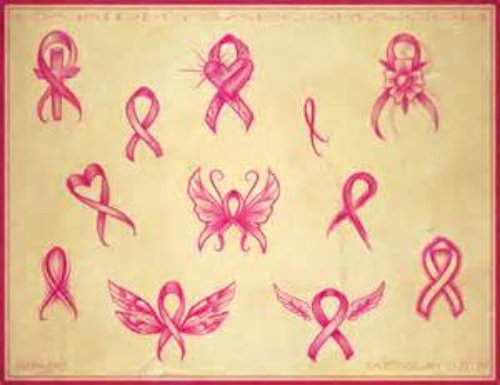 Breast Cancer Pink Ribbon Tattoo Designs