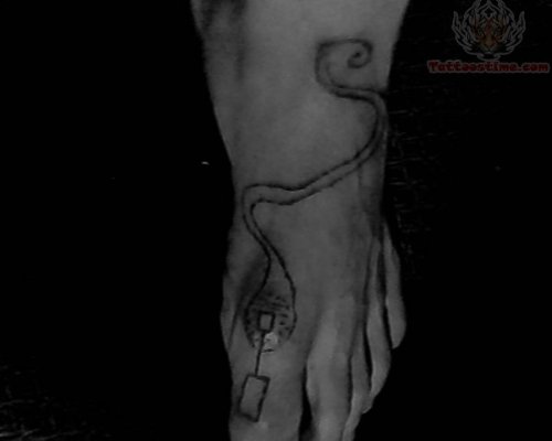 Candle Tattoo On foot