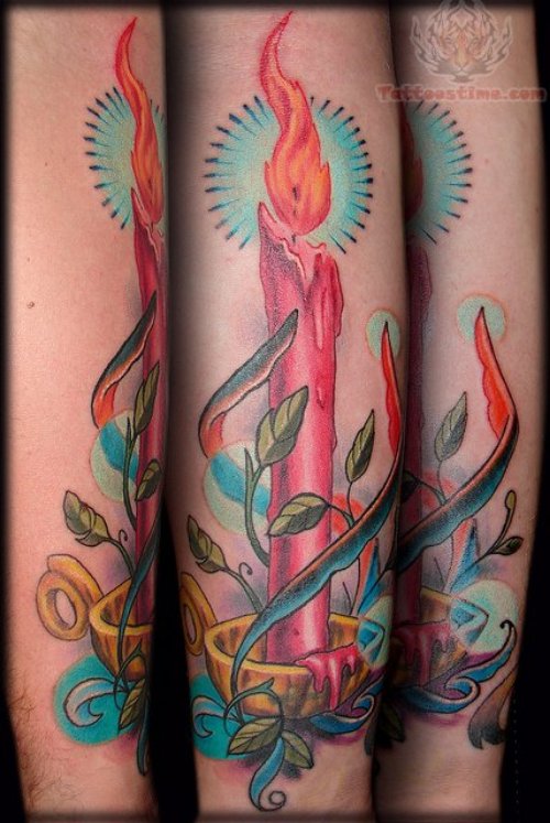 Red Candle Tattoo