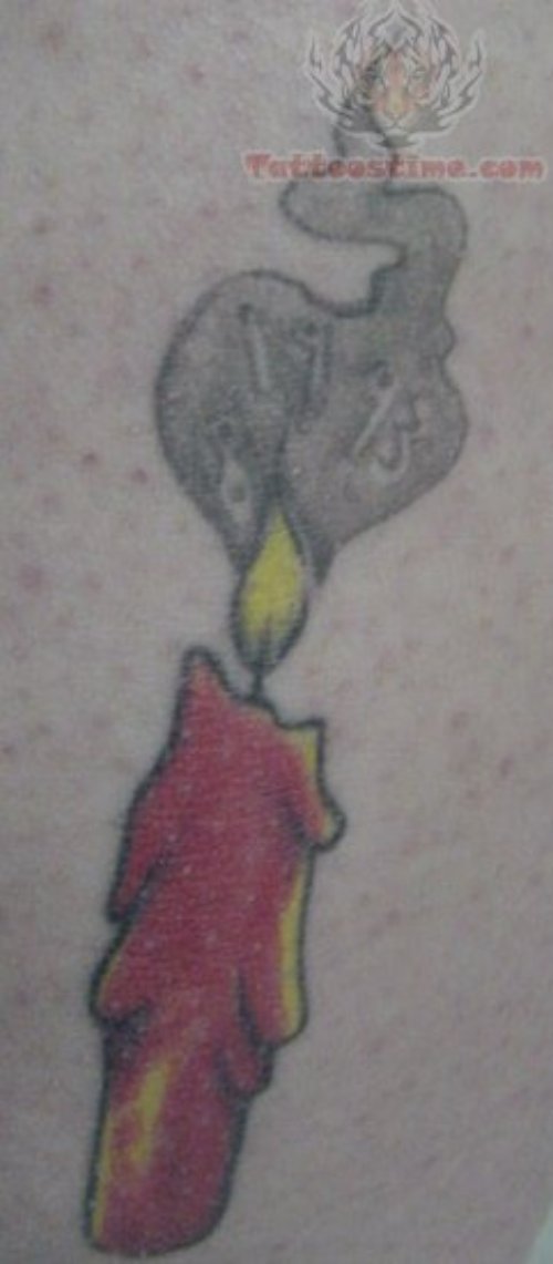 Eternal Flame Candle Tattoo