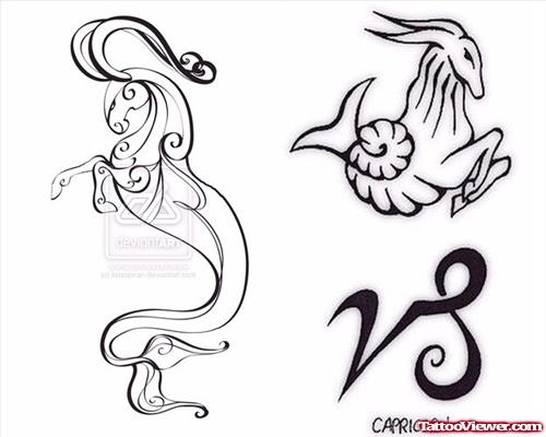 Capricorn Tattoos Designs