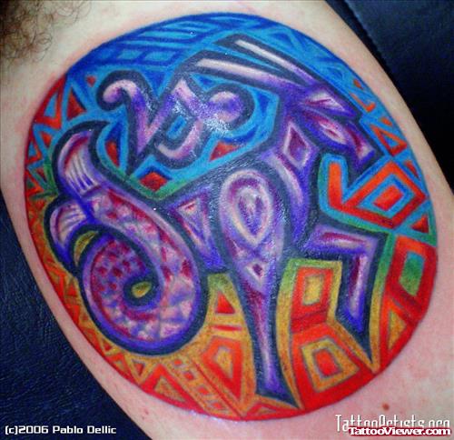 Awesome Capricorn Tattoo On Inner Bicep