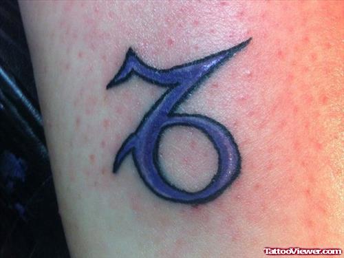 Purple Ink Capricorn Tattoo