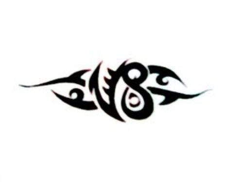 Attractive Black Ink Tribal Capricorn Tattoo Design