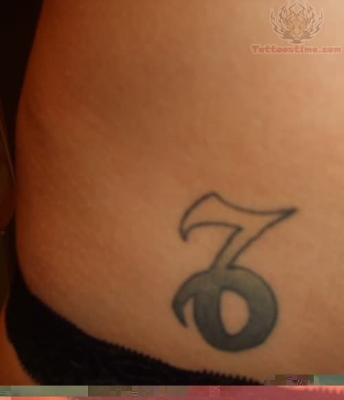 Capricorn Symbol Tattoo On Hip