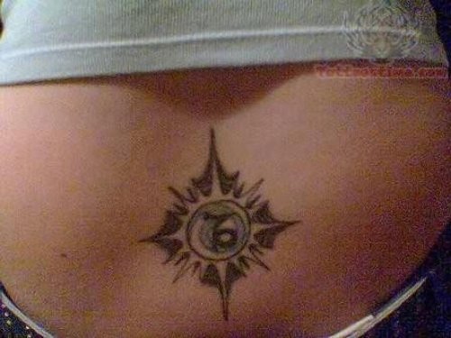 Lowerback Tribal Capricorn Zodiac Tattoo