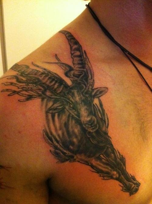 Collarbone Capricorn Tattoo