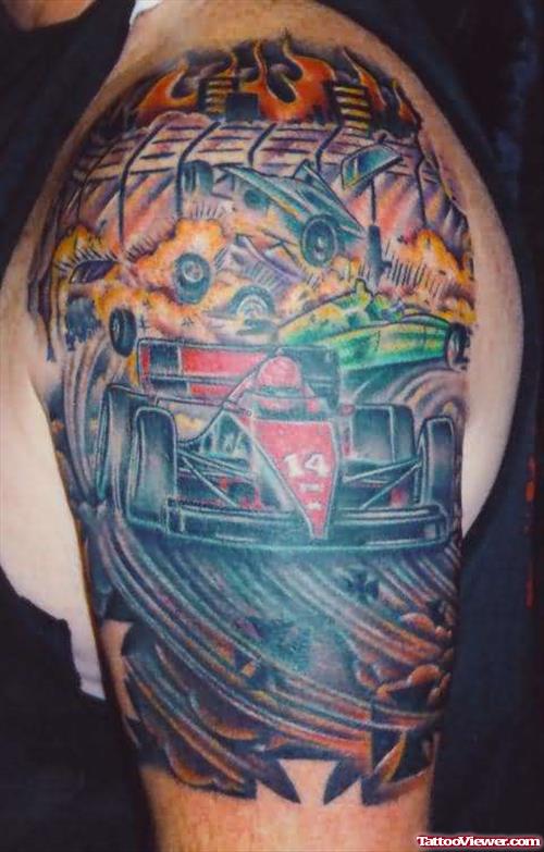 Cars Tattoos On Shoulder