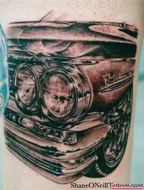 Car Headlight Tattoo