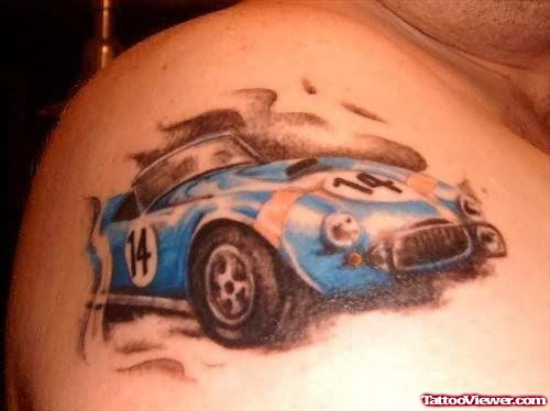 Car Tattoo On Shoulder