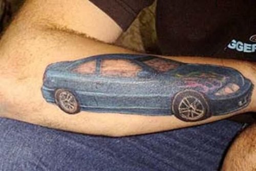 Car Tattoo On For Arm