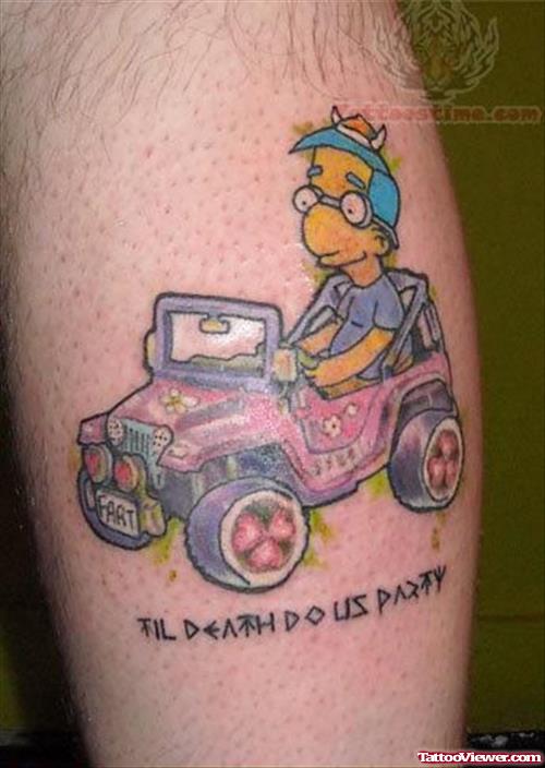 Funny Cartoon Tattoo