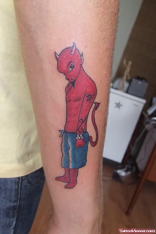 Devil Man Tattoo On Arm