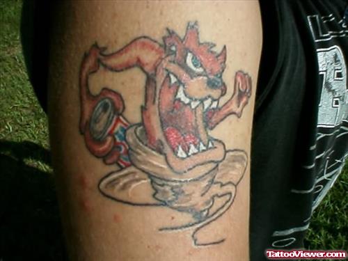 Angry Dog - Cartoon Tattoo