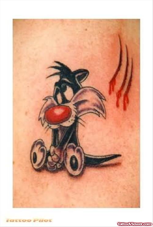 Tom Cat Cartoon Tattoo