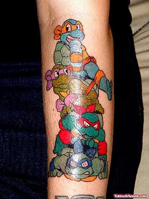 Cartoon Tattoo On Arm