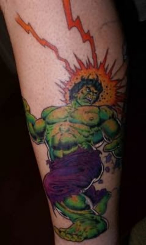 Hulk Cartoon Tattoo