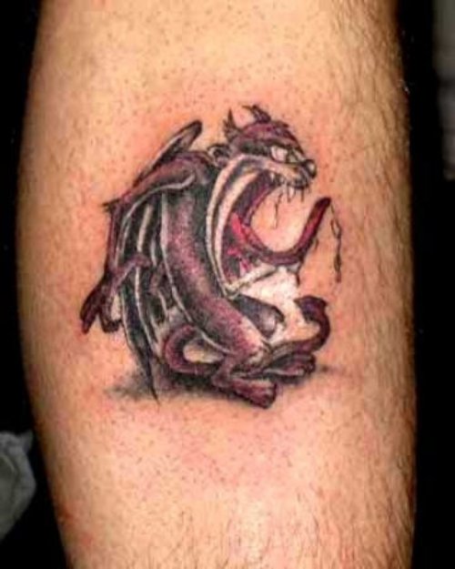 Tattoo of Looney Tunes Tasmanian Devil